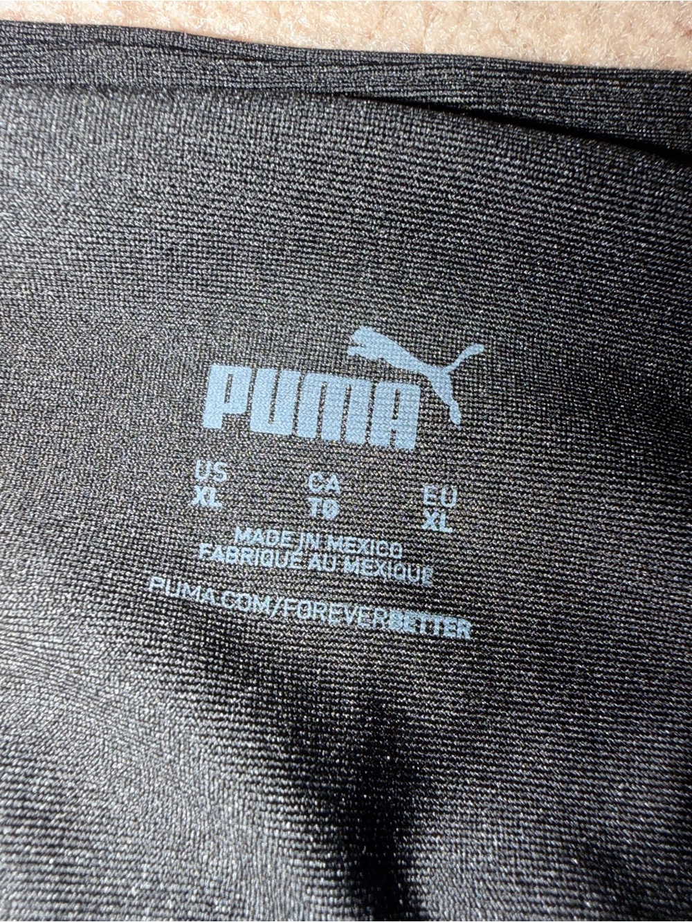 PUMA Repeat Poly Tight Leggings Women XL Black Sun-Kissed Coral NWT - Picture 4 of 5